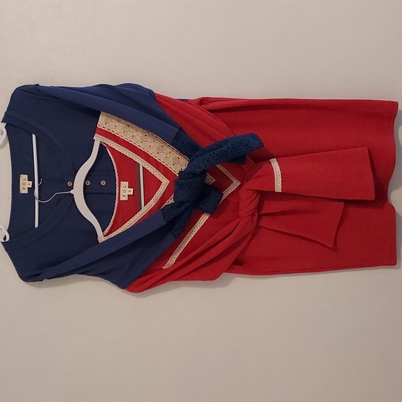 2/ $25 P0L Tunics I Henley & V-Neck Tops - Picture 9 of 9